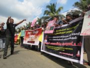 ஊடகபடுகொலைகளுக்கு நீதி கோரி யாழில் ஆர்ப்பாட்டம்